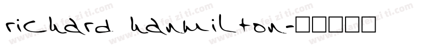 richard hanmilton字体转换
